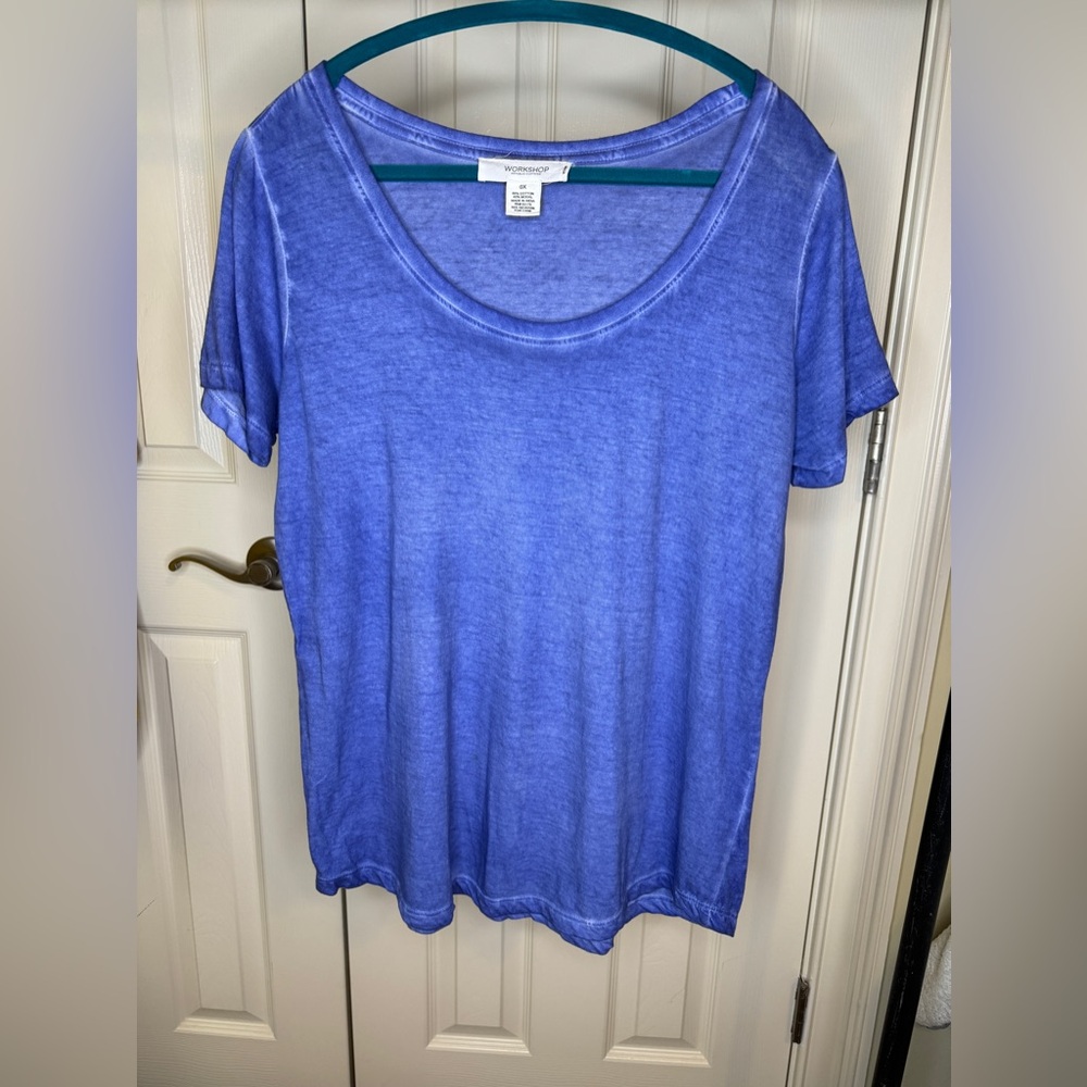 Workshop Republic Clothing Short Sleeve Tee in Periwinkle Blue 0x